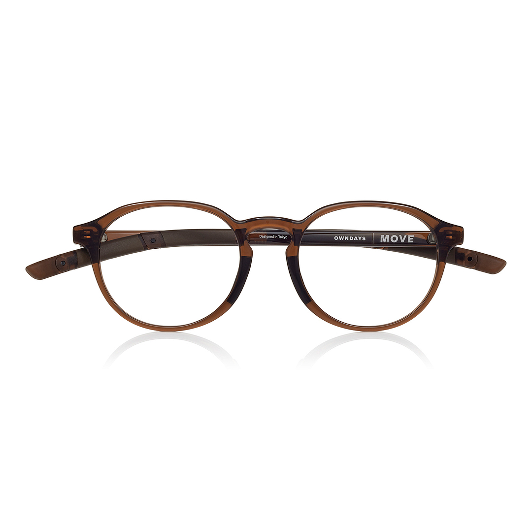 OWNDAYS | MOVE Light Brown Full Rim Boston right side